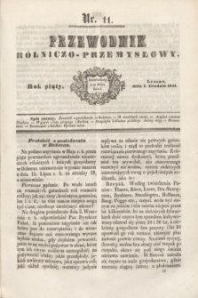 Przewodnik Rólniczo-Przemysłowy. R.5, nr 11 (1 grudnia 1841)