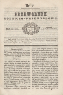 Przewodnik Rólniczo-Przemysłowy. R.6, nr 7 (1 października 1842)