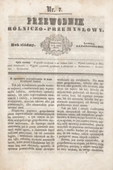 Przewodnik Rólniczo-Przemysłowy. R.7, nr 7 (1 października 1843)
