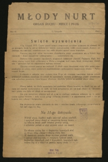 Młody Nurt : organ ruchu Miecz i Pług. 1943, [nr 11] (15 listopada)
