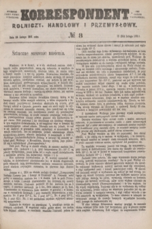 Korrespondent Rolniczy, Handlowy i Przemysłowy : wychodzi jako pismo dodatkowe przy Gazecie Warszawskiej. 1881, № 8 (24 lutego)