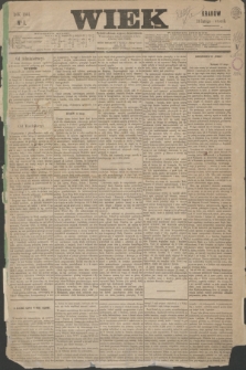 Wiek : wychodzi codziennie, wyjąwszy dni poświąteczne. 1864, nr 1 (16 lutego)