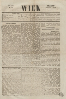 Wiek : wychodzi rano codziennie, wyjąwszy dni poświąteczne. 1864, nr 35 (6 kwietnia)