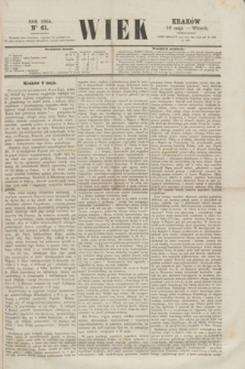 Wiek : wychodzi rano codziennie, wyjąwszy dni poświąteczne. 1864, nr 61 (10 maja 1864)