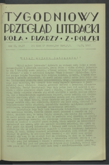 Tygodniowy Przegląd Literacki Koła Pisarzy z Polski. R.2, nr 17 (23 kwietnia 1942)