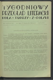 Tygodniowy Przegląd Literacki Koła Pisarzy z Polski. R.2, nr 18 (30 kwietnia 1942) = nr 26