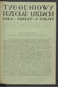 Tygodniowy Przegląd Literacki Koła Pisarzy z Polski. R.2, nr 22 (28 maja 1942) = nr 30
