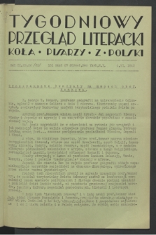 Tygodniowy Przegląd Literacki Koła Pisarzy z Polski. R.2, nr 23 (4 czerwca 1942) = nr 31