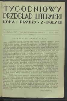 Tygodniowy Przegląd Literacki Koła Pisarzy z Polski. R.2, nr 24 (11 czerwca 1942) = nr 32