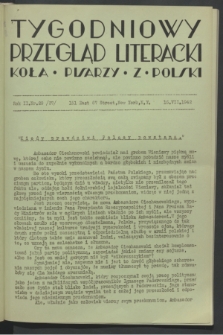 Tygodniowy Przegląd Literacki Koła Pisarzy z Polski. R.2, nr 29 (16 lipca 1942) = nr 37