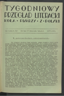 Tygodniowy Przegląd Literacki Koła Pisarzy z Polski. R.2, nr 30 (23 lipca 1942) = nr 38