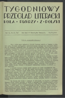 Tygodniowy Przegląd Literacki Koła Pisarzy z Polski. R.2, nr 31 (30 lipca 1942) = nr 39