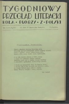 Tygodniowy Przegląd Literacki Koła Pisarzy z Polski. R.2, nr 38 (17 września 1942) = nr 46