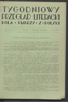 Tygodniowy Przegląd Literacki Koła Pisarzy z Polski. R.2, nr 47 (19 listopada 1942) = nr 55