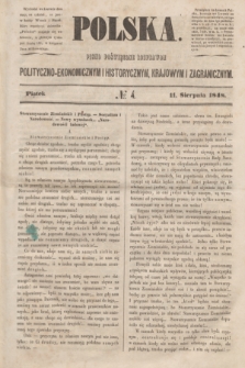 Polska : pismo poświęcone rozprawom polityczno-ekonomicznym i historycznym, krajowym i zagranicznym. 1848, № 4 (11 sierpnia)