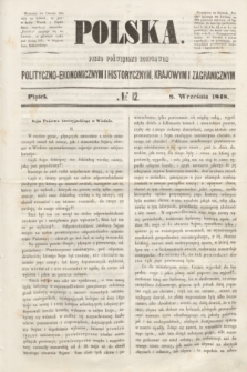 Polska : pismo poświęcone rozprawom polityczno-ekonomicznym i historycznym, krajowym i zagranicznym. 1848, № 12 (8 września)