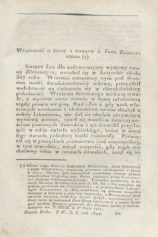 Dzieie Dobroczynności Kraiowey i Zagraniczney. T.5, N. 8 (1824)
