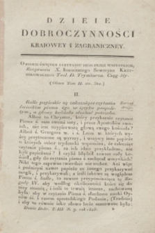 Dzieie Dobroczynności Kraiowey i Zagraniczney. T.3, N. 9 (1823)