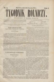 Tygodnik Rolniczy. R.1, nr 2 (13 stycznia 1872)