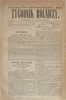 Tygodnik Rolniczy. R.2, nr 5 (1 lutego 1873)