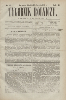 Tygodnik Rolniczy. R.2, nr 35 (30 sierpnia 1873)