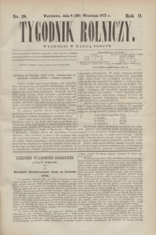 Tygodnik Rolniczy. R.2, nr 38 (20 września 1873)