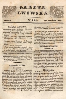 Gazeta Lwowska. 1842, nr 111