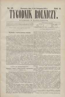 Tygodnik Rolniczy. R.2, nr 46 (15 listopada 1873)