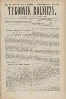 Tygodnik Rolniczy. R.3, nr 40 (3 października 1874)