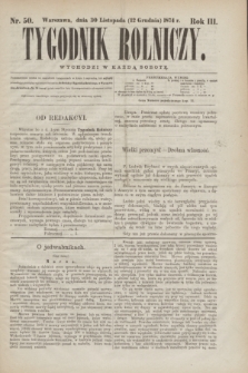 Tygodnik Rolniczy. R.3, nr 50 (12 grudnia 1874)