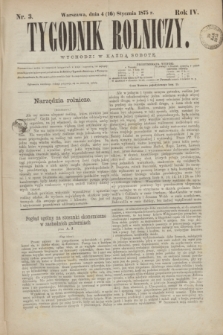 Tygodnik Rolniczy. R.4, nr 3 (16 stycznia 1875)