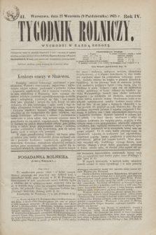 Tygodnik Rolniczy. R.4, nr 41 (9 października 1875)