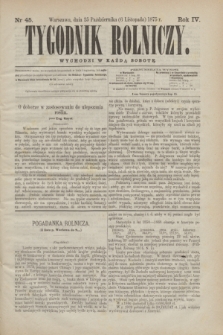 Tygodnik Rolniczy. R.4, nr 45 (6 listopada 1875)