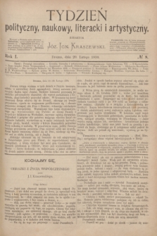 Tydzień polityczny, naukowy, literacki i artystyczny. R.1, № 8 (20 lutego 1870) + dod.