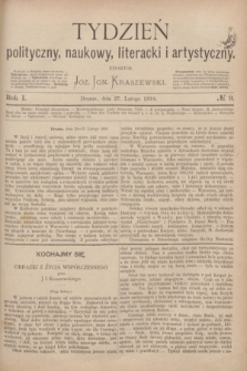 Tydzień polityczny, naukowy, literacki i artystyczny. R.1, № 9 (27 lutego 1870)