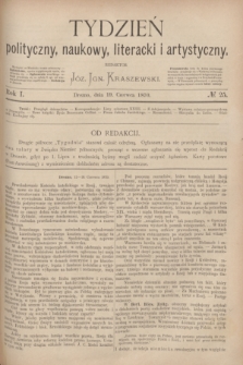 Tydzień polityczny, naukowy, literacki i artystyczny. R.1, № 25 (19 czerwca 1870) + dod.