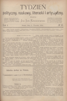 Tydzień polityczny, naukowy, literacki i artystyczny. R.1, № 37 (11 września 1870)