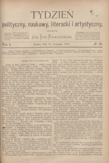 Tydzień polityczny, naukowy, literacki i artystyczny. R.1, № 46 (13 listopada 1870)