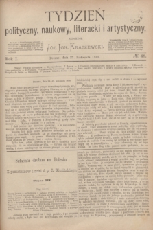 Tydzień polityczny, naukowy, literacki i artystyczny. R.1, № 48 (27 listopada 1870)