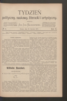 Tydzień polityczny, naukowy, literacki i artystyczny. R.2, № 4 (22 stycznia 1871)