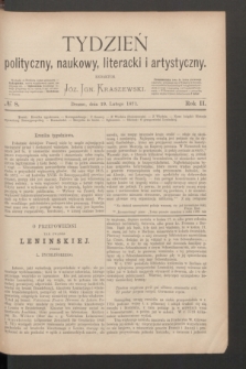 Tydzień polityczny, naukowy, literacki i artystyczny. R.2, № 8 (19 lutego 1871)