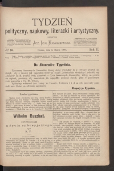 Tydzień polityczny, naukowy, literacki i artystyczny. R.2, № 10 (5 marca 1871) + dod.