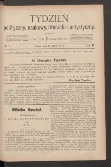 Tydzień polityczny, naukowy, literacki i artystyczny. R.2, № 11 (12 marca 1871)