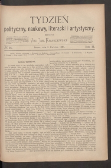 Tydzień polityczny, naukowy, literacki i artystyczny. R.2, № 14 (2 kwietnia 1871)