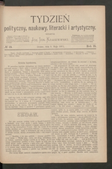Tydzień polityczny, naukowy, literacki i artystyczny. R.2, № 19 (7 maja 1871)