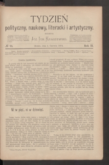 Tydzień polityczny, naukowy, literacki i artystyczny. R.2, № 23 (4 czerwca 1871) + dod.