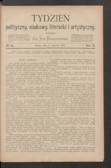 Tydzień polityczny, naukowy, literacki i artystyczny. R.2, № 24 (11 czerwca 1871) + dod.