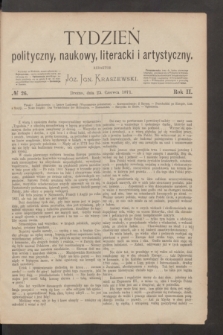 Tydzień polityczny, naukowy, literacki i artystyczny. R.2, № 26 (25 czerwca 1871) + dod.