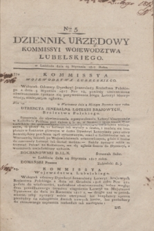 Dziennik Urzędowy Kommissyi Wojewodztwa Lubelskiego. 1817, Nro 5 (29 stycznia) + dod.