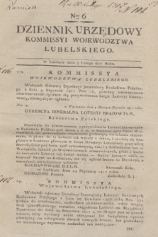 Dziennik Urzędowy Kommissyi Wojewodztwa Lubelskiego. 1817, Nro 6 (5 lutego) + dod.